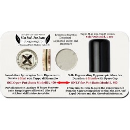 Put-Butts Spegnisigaro Assorbi-Condensa Blot Pad Durata 6 Mesi - Made in Italy -