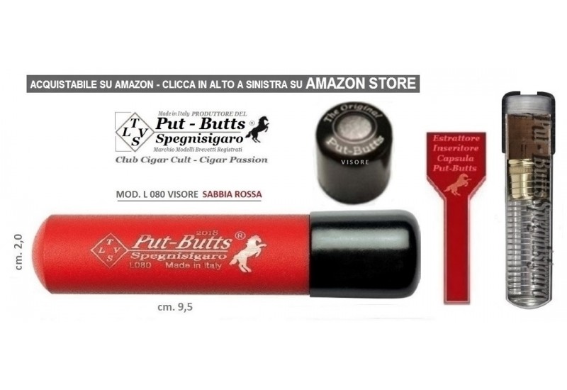 Put-Butts Spegnisigaro Singolo BASE L 080 Colore Sabbia Rossa - Made in Italy - SPEDIZIONE COMPRESA. 